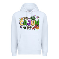 White got a little cajun in my soul Premium Hoodie - MaliasSmallBusiness