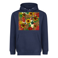 Navy juneteenth sunflowers Heavyweight Hoodie - Artiststas