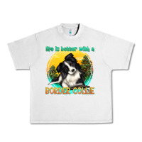 Lunar Rock life is better with a border collie Urban Heavy Tee - texasbilliewilder