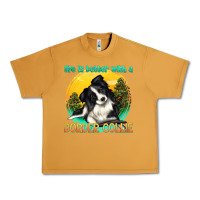 Peanut Butter life is better with a border collie Urban Heavy Tee - texasbilliewilder