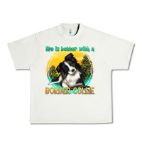 Pistachio life is better with a border collie Urban Heavy Tee - texasbilliewilder