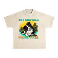 Sandshell life is better with a border collie Urban Heavy Tee - texasbilliewilder