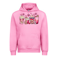 Fuchsia Pink christmas debbie cake white coffee cups Urban Hoodie - MaliasSmallBusiness