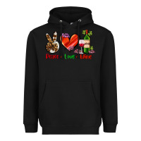 Black peace love wine Heavyweight Hoodie - AdoDesignShop