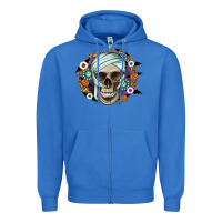 True Royal Halloween Skeleton Zipper Hoodie - CowhideDigitalArt