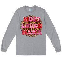 Heather Grey most loved mama Long Sleeve Tee - texasbilliewilder