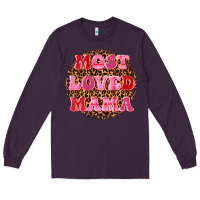 Plum most loved mama Long Sleeve Tee - texasbilliewilder