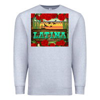 Heather Grey latina tumbler Premium Sweatshirt - BundleAndBundleShop