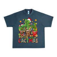 Midnight Navy christmas cactus merry cactmas Urban Heavy Tee - Zillion Design Studio