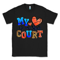 Black my heart is on that court basketball Classic Tee - Zillion Design Studio