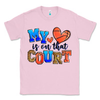 Bubblegum Pink my heart is on that court basketball Classic Tee - Zillion Design Studio