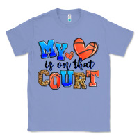 Colony Blue my heart is on that court basketball Classic Tee - Zillion Design Studio