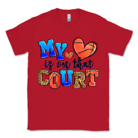 Red my heart is on that court basketball Classic Tee - Zillion Design Studio