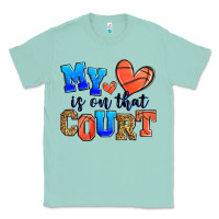 Seafoam my heart is on that court basketball Classic Tee - Zillion Design Studio