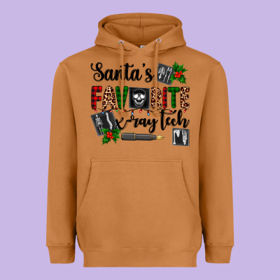 Santa's Favorite X Ray Tech Heavyweight Hoodie Designed By Adodesignshop