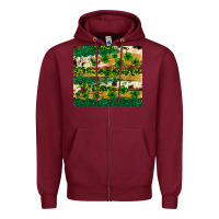Burgundy St. Patrick's Day leopard cowhide shamrock tumbler Zipper Hoodie - Neo Western