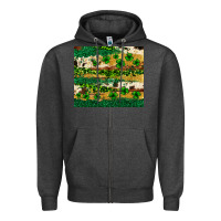 Charcoal Heather St. Patrick's Day leopard cowhide shamrock tumbler Zipper Hoodie - Neo Western