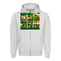 Dove Grey St. Patrick's Day leopard cowhide shamrock tumbler Zipper Hoodie - Neo Western