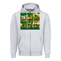 Heather Grey St. Patrick's Day leopard cowhide shamrock tumbler Zipper Hoodie - Neo Western