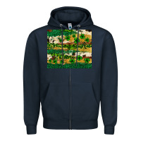 Navy St. Patrick's Day leopard cowhide shamrock tumbler Zipper Hoodie - Neo Western