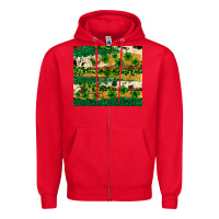 Red St. Patrick's Day leopard cowhide shamrock tumbler Zipper Hoodie - Neo Western