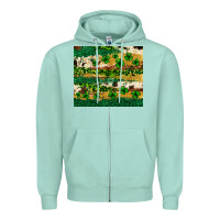 St. Patrick's Day Leopard Cowhide Shamrock Tumbler Zipper Hoodie | Teevron