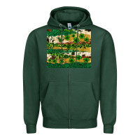 Sports Green St. Patrick's Day leopard cowhide shamrock tumbler Zipper Hoodie - Neo Western