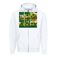White St. Patrick's Day leopard cowhide shamrock tumbler Zipper Hoodie - Neo Western