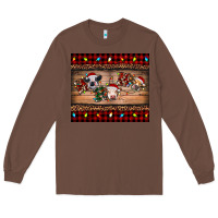 Chestnut hohoho christmas cows Long Sleeve Tee - RanaPortraitStore