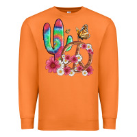 Carrot cactus peace sign flowers and butterflys Premium Sweatshirt - Artiststas