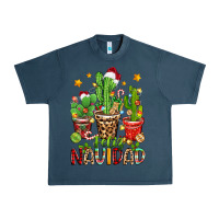 Midnight Navy christmas cactus feliz navidad Urban Heavy Tee - Zillion Design Studio