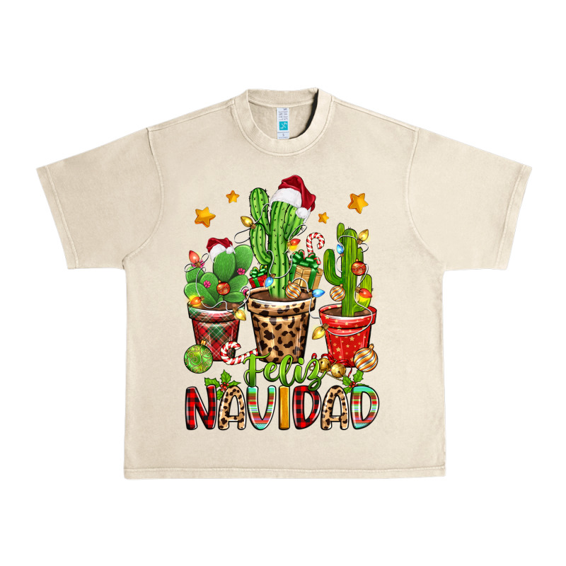 Christmas Cactus Feliz Navidad Urban Heavy Tee by Zillion Design Studio | Teevron