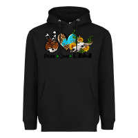 Black peace love  bullskull Heavyweight Hoodie - AdoDesignShop