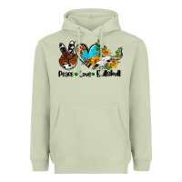 Matcha peace love  bullskull Heavyweight Hoodie - AdoDesignShop