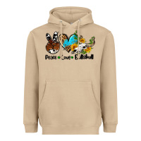 Mushroom peace love  bullskull Heavyweight Hoodie - AdoDesignShop