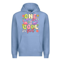 Colony Blue one cool girl Premium Hoodie - MaliasSmallBusiness