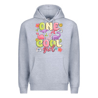 Heather Grey one cool girl Premium Hoodie - MaliasSmallBusiness