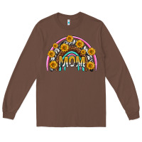 Mom With Sunflower Rainbow Mothers Day Long Sleeve Tee | Teevron