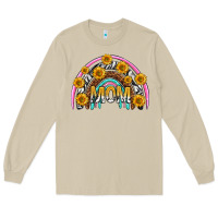 Mushroom mom with sunflower rainbow mothers day Long Sleeve Tee - texasbilliewilder