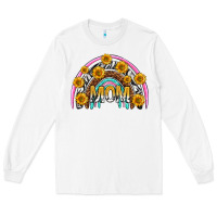 White mom with sunflower rainbow mothers day Long Sleeve Tee - texasbilliewilder