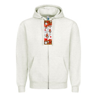 Oatmeal Heather volleyball penwraps Zipper Hoodie - HRA Design Shop