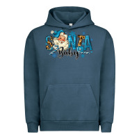 Pigment Midnight Navy Santa Baby Christmas Urban Hoodie - MaliasSmallBusiness
