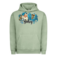 Pigment Oil Green Santa Baby Christmas Urban Hoodie - MaliasSmallBusiness