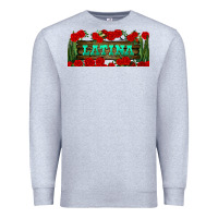 Heather Grey latina libbey glass Premium Sweatshirt - BundleAndBundleShop