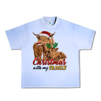 Grape Ice Cow and Calves Christmas with My Family Urban Heavy Tee - RanaPortraitStore