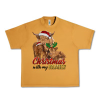 Peanut Butter Cow and Calves Christmas with My Family Urban Heavy Tee - RanaPortraitStore