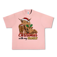 Salmon Cow and Calves Christmas with My Family Urban Heavy Tee - RanaPortraitStore