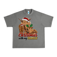Tornado Cow and Calves Christmas with My Family Urban Heavy Tee - RanaPortraitStore