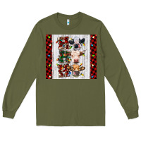 Army Green ho ho ho christmas cow Long Sleeve Tee - RanaPortraitStore