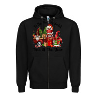 Black its the most wonderful time of the year Zipper Hoodie - FaDigitalArtStudio